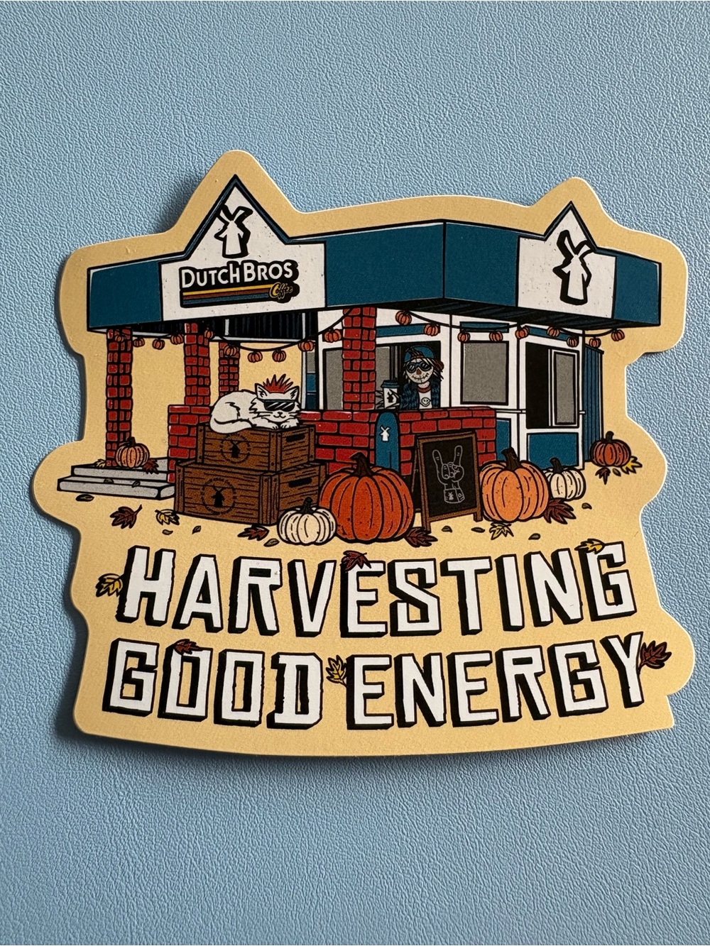 Dutch Bros Harvesting Good Energy sticker
